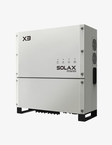 A solax power x 3 system is shown in this picture.