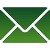 A green envelope with black lines on it.
